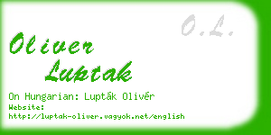 oliver luptak business card