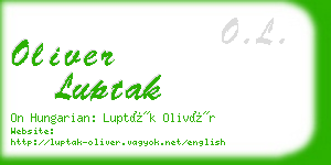 oliver luptak business card